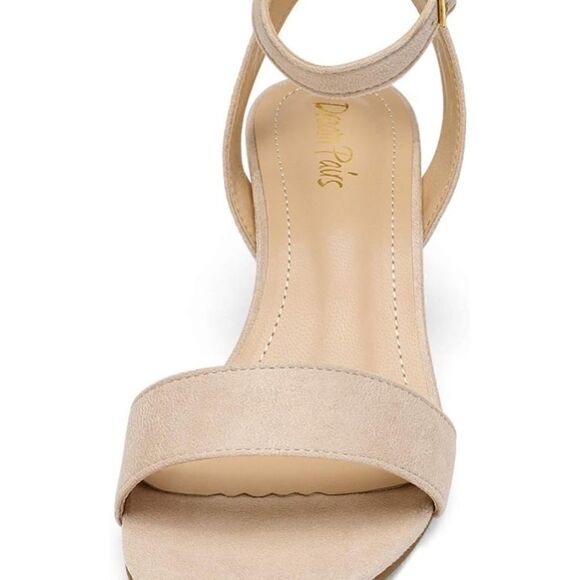 DREAM PAIRS Carnival Leather Suede Ankle Strap Low Block Chunky Heel Sandal Pump - Picture 15 of 15